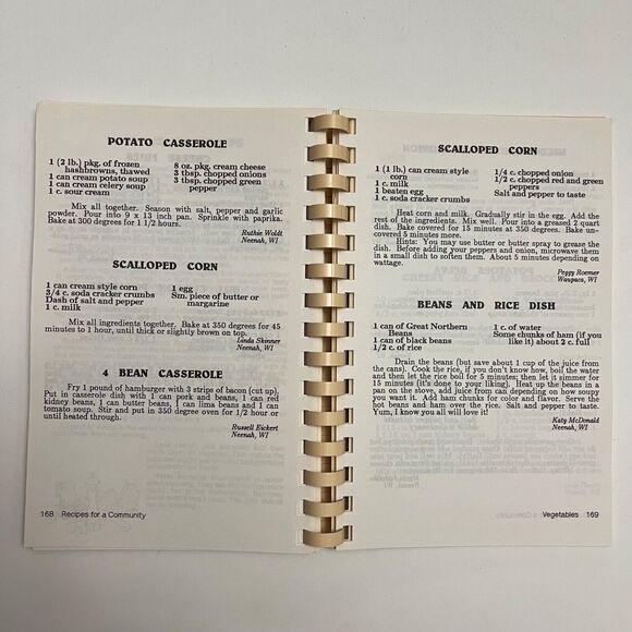 Vintage Cookbook Recipe for a Community from United Way Fox Cities Spiral Bound - Picture 16 of 16